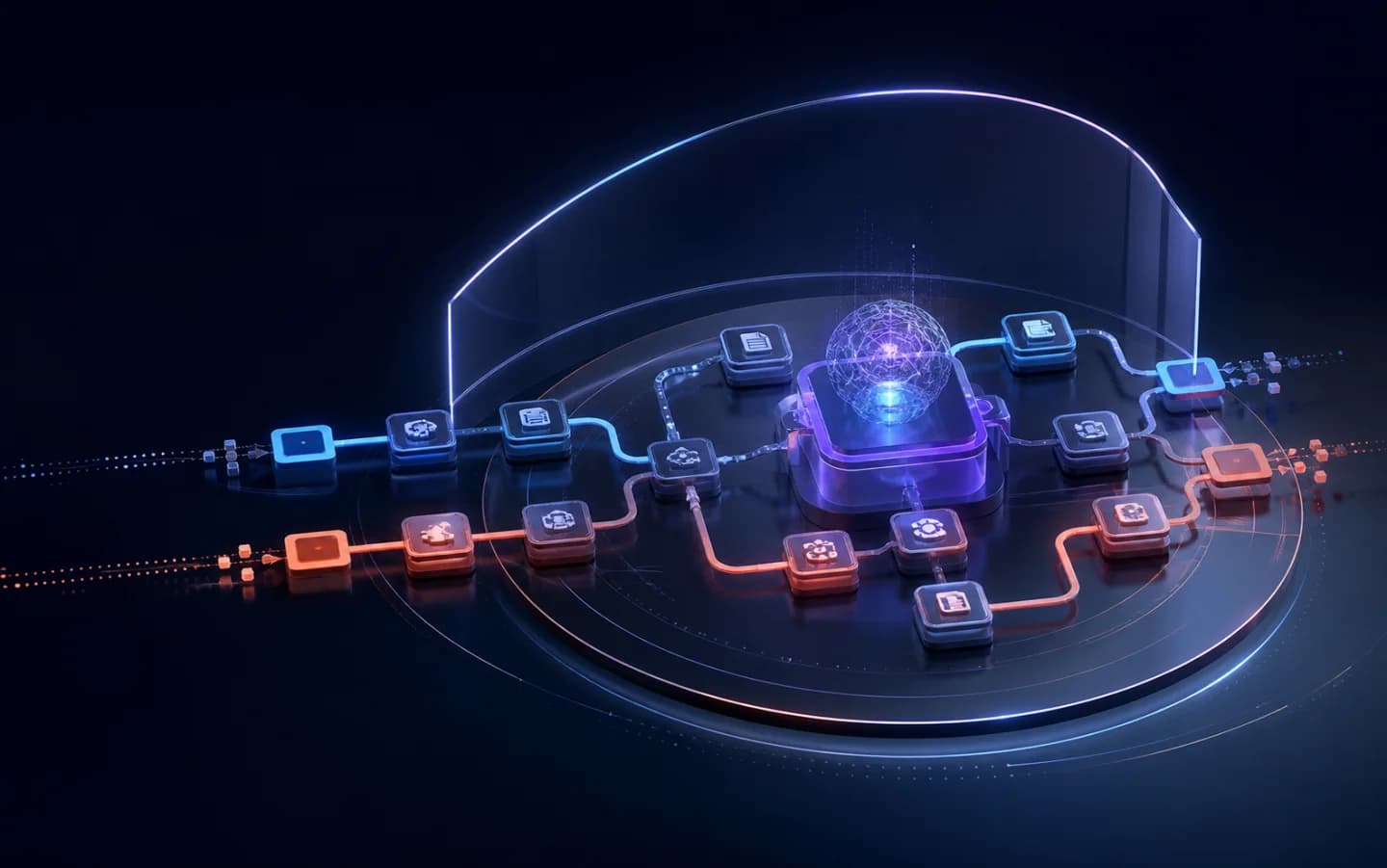 Flux d'automatisation avec et sans intelligence artificielle protégés par une couche de cybersécurité